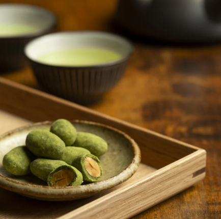 Uji-Matcha Covered Almonds